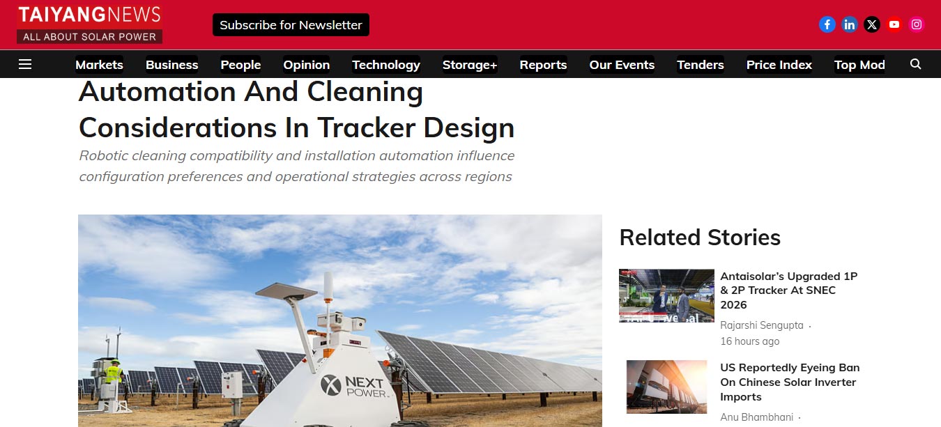 Automation And Cleaning Considerations In Tracker Design