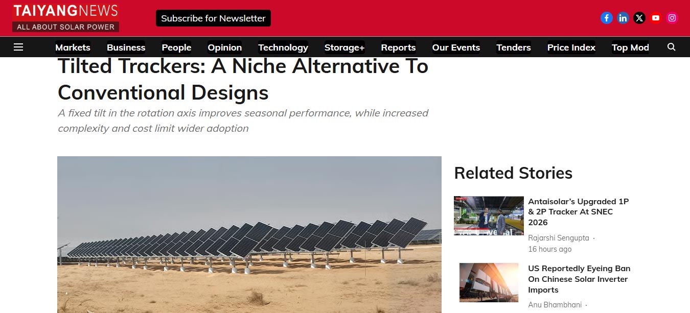 Tilted Trackers: A Niche Alternative To Conventional Designs