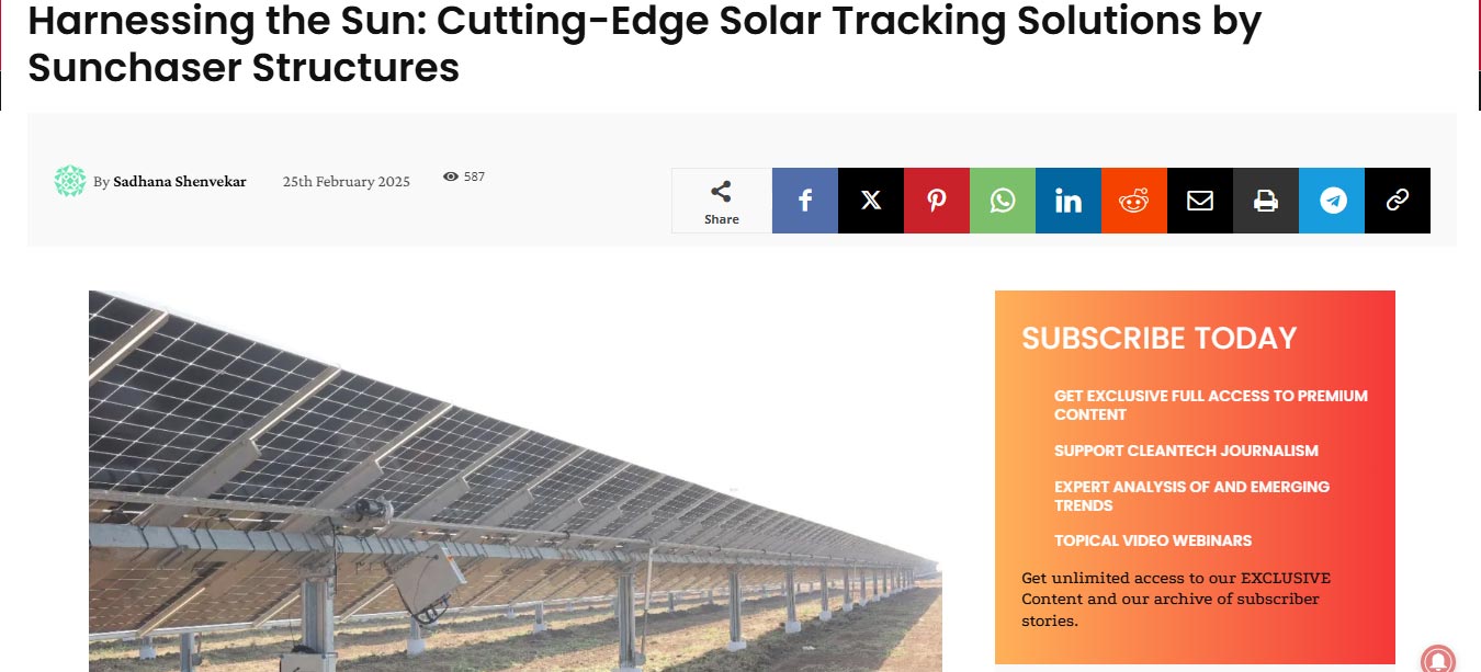 Cutting-Edge Solar Tracking Solution by Sunchaser Structures